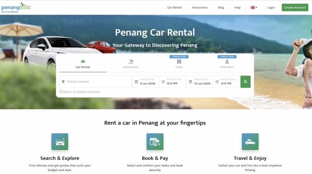 top car rental in penang penangbook