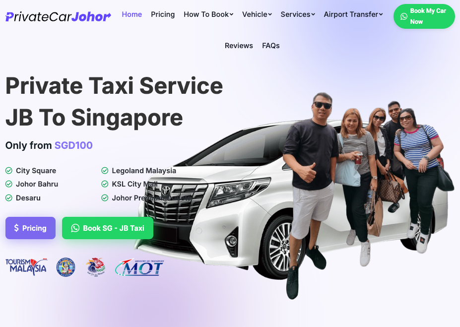 Singapore to Johor Bahru Taxi Operators PrivateCarJohor